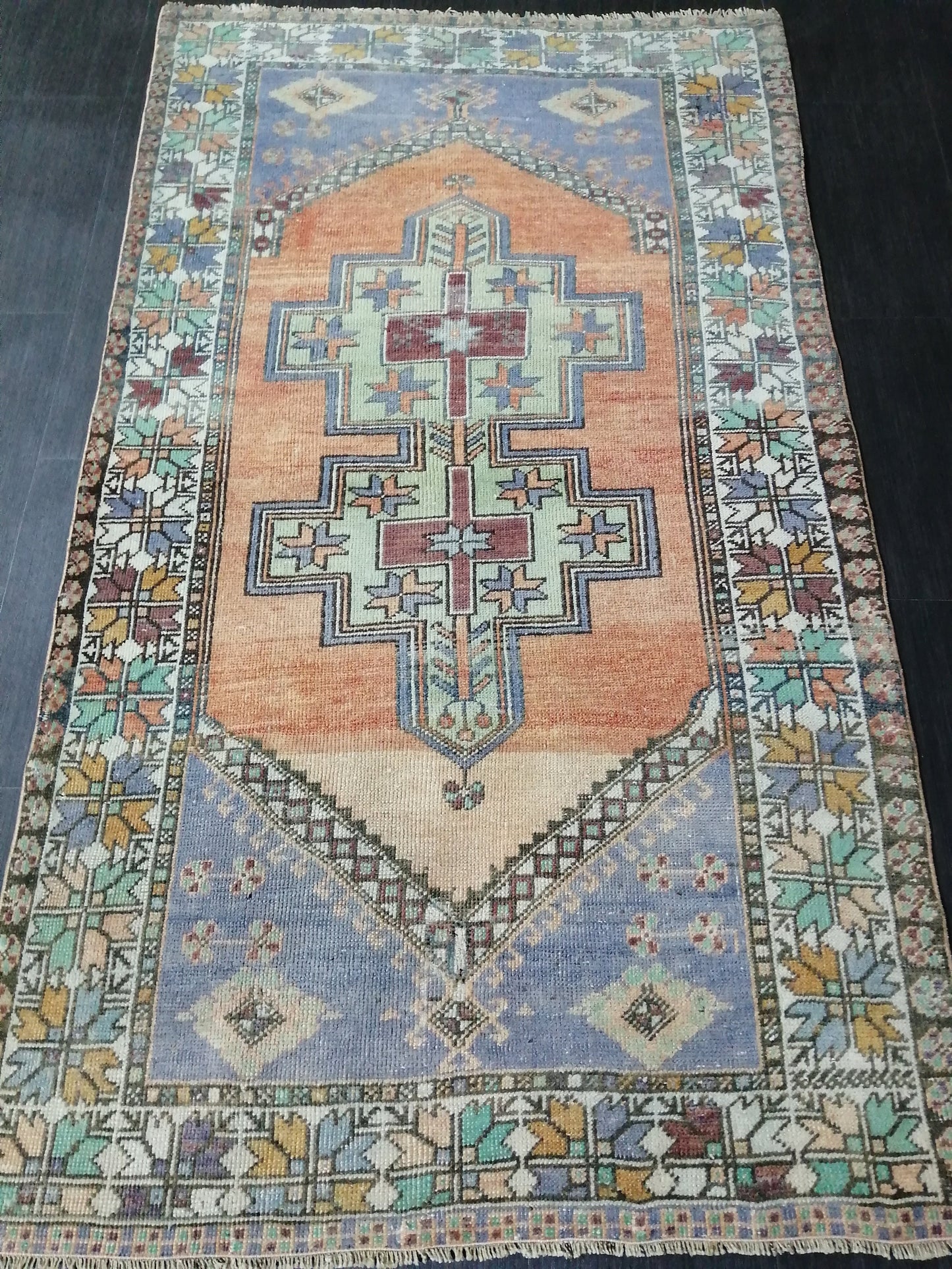 Vintage Rugs, 6.4 x 3.7 Rug, Oushak Rug, Rustic Rug, Bohemian Rug, Turkish Rug, Farmhouse Rug, Vintage Rug, Wool rug