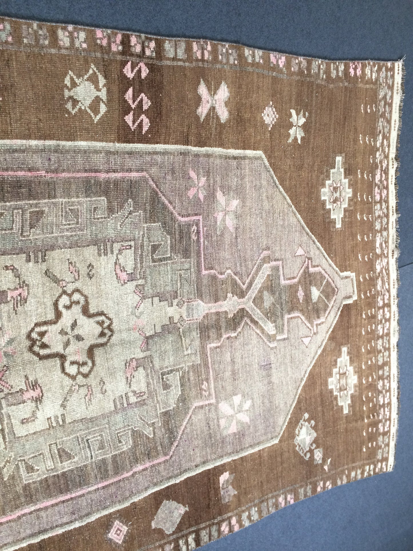 Vintage Large Area Rug  5x12 Turkish Rug Runner Rug Wool Living Room Rug Oushak Rug Vintage rug Farmhouse rug