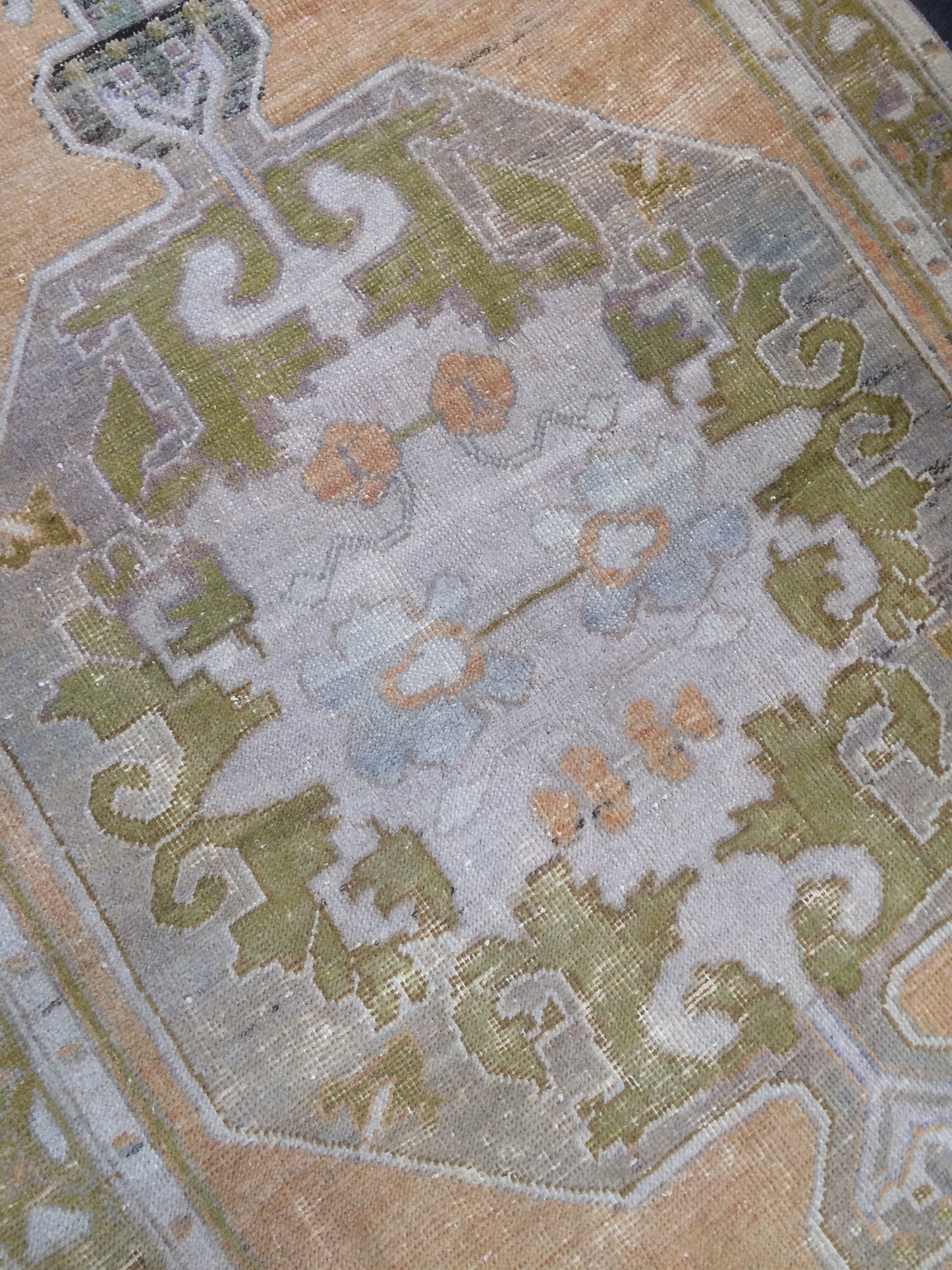 OUSHAK RUG TURKISH Oushak Rug Vintage Oushak Runner Rug Vintage Runner Rug Wool Oushak Rug Hand Made Rugs Vintage Turkish Rug