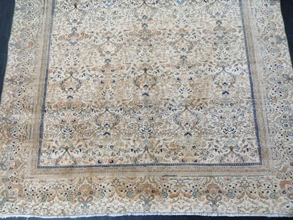 Fine Knotted OUSHAK RUG 6.2 x 9.6 TURKISH Rug Vintage Oushak Rug Vintage Oriental Rug Wool Persian Rug Hand Made Rug