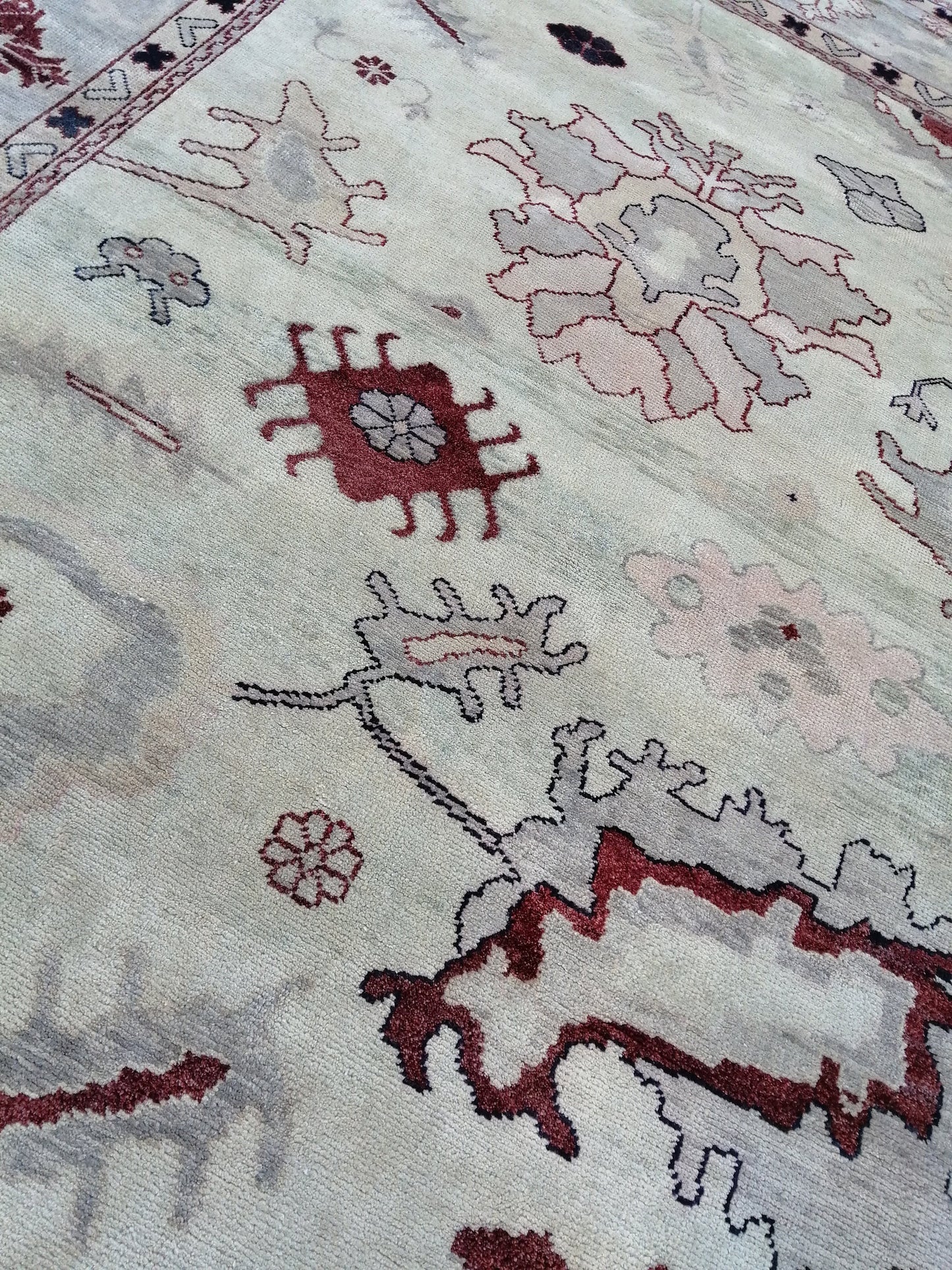 9x12 OUSHAK RUG, TURKISH Oushak Rug, Vintage Authentic Oushak  Rug, Rug, Wool Oushak Rug Hand Made Rugs, Made In Turkey Oushak Rug