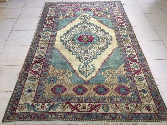 Turkish Rugs,  Oushak Rug, Hand Knotted Rug, Wool Persian Rug,Handmade Rug, Wool Turkish Rug, Vintage Farmhouse Rug, Vintage Rug, Floor Art