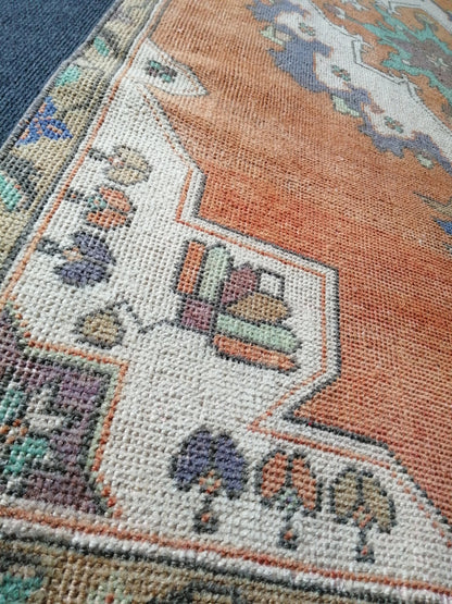 6 X 3.6 Turkish Rug, Oushak Rug, Oushak Rugs, Wool Oushak Rug, Oushak Runner Rugs, 3.6x6 Rug, Vintage Rug, Hand Made Rug