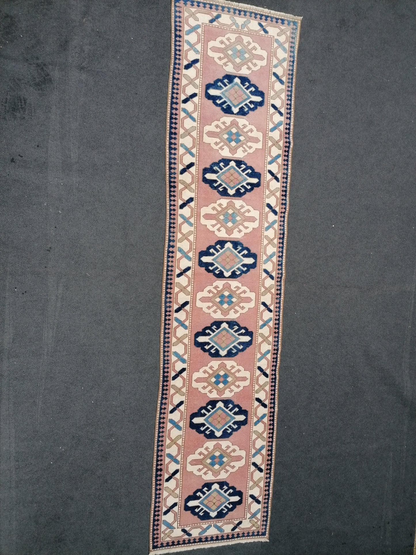 2'10x11'4 runner wool rug, vintage handmade runner,hallway runner rug, kitchen runner rug, oushak turkish runner rug