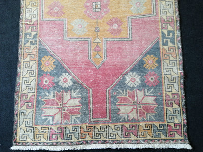 Turkish Rug Oushak Rug 4x8 Vintage Rugs, Wool Handmade Runner Rugs, Runner Rug, Vintage Rug, Hand Made Rug 4x8 Runner Rug