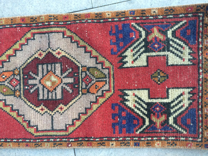 Vintage SMALL AREA TURKISH  Rug,Bohemian Rug,Turkish Rug,Antique Rug,Oushak antique Rug,Hand woven Rug,Weaving Rug,Ethnic Rug,Kitchen Rug