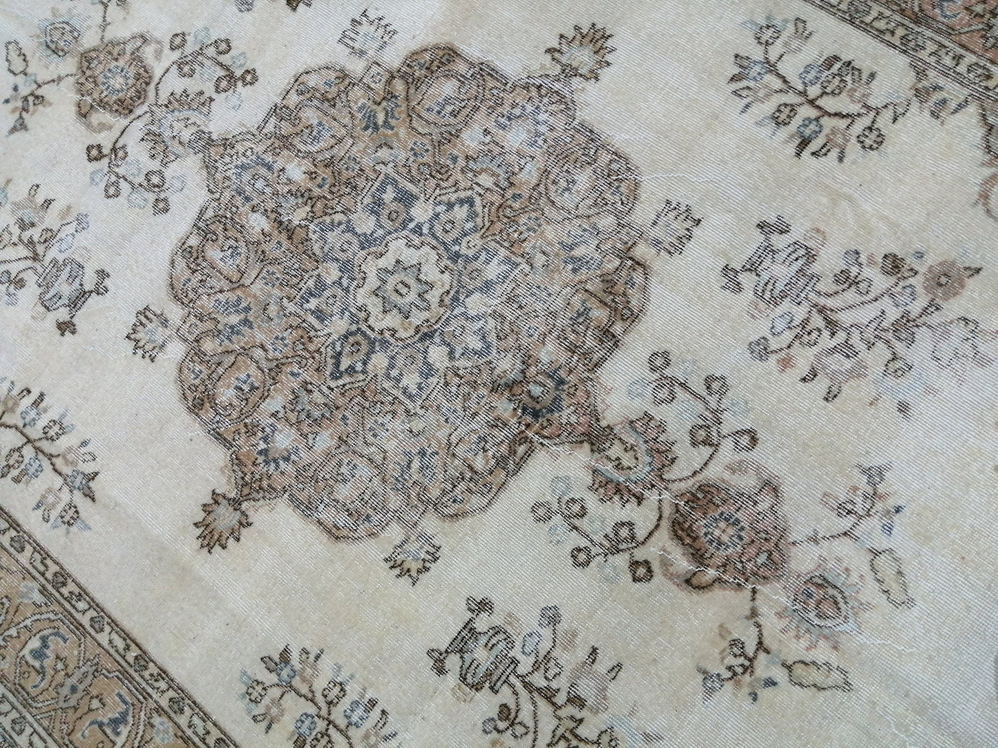 Vintage Rugs TURKISH HAND MADE Rugs   Vintage Turkish Rugs   Orienta Rug 7 x 10.4 Traditional Rug,  Vintage Persian Rug, Wool Rug