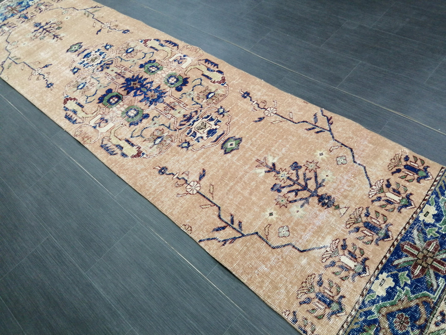 Oushak Runner Rug 2.5 x 10 Turkish Runner Rug Vintage Runner Rug Hallway Runner Rug Kitchen Runner Rug Wool Runner Rug Wool Oushak Rug