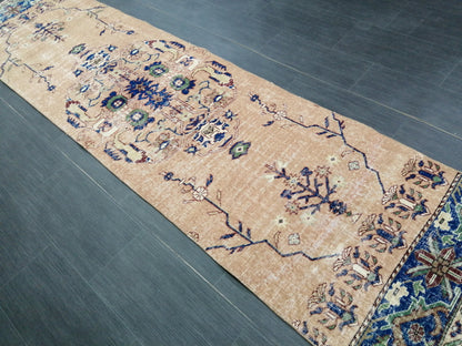 Oushak Runner Rug 2.5 x 10 Turkish Runner Rug Vintage Runner Rug Hallway Runner Rug Kitchen Runner Rug Wool Runner Rug Wool Oushak Rug