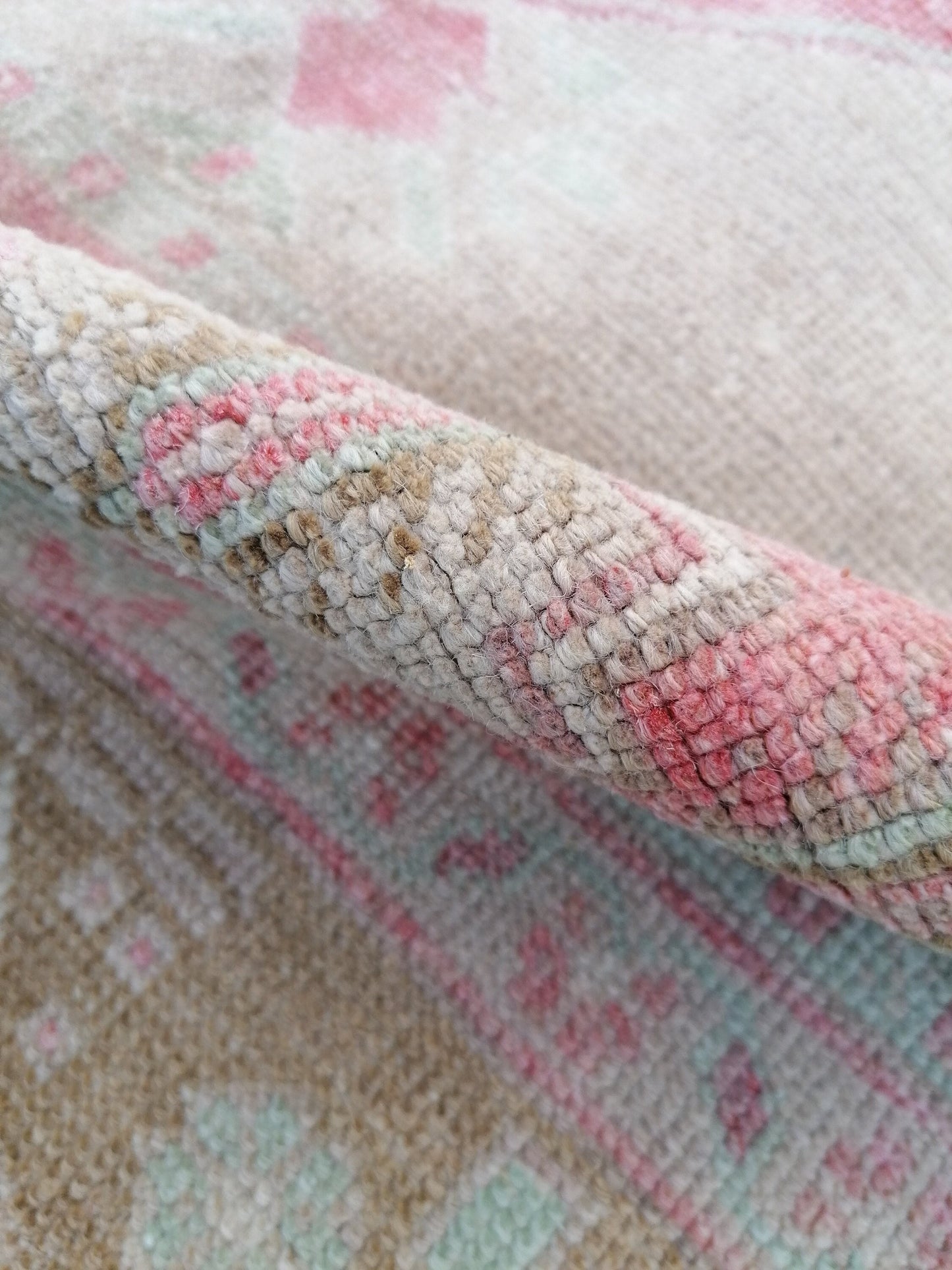 2'11x10'10 turkish runner wool rug, vintage runner rug, vintage oushak rug unique hand made rug kitchen rug bohemian rug