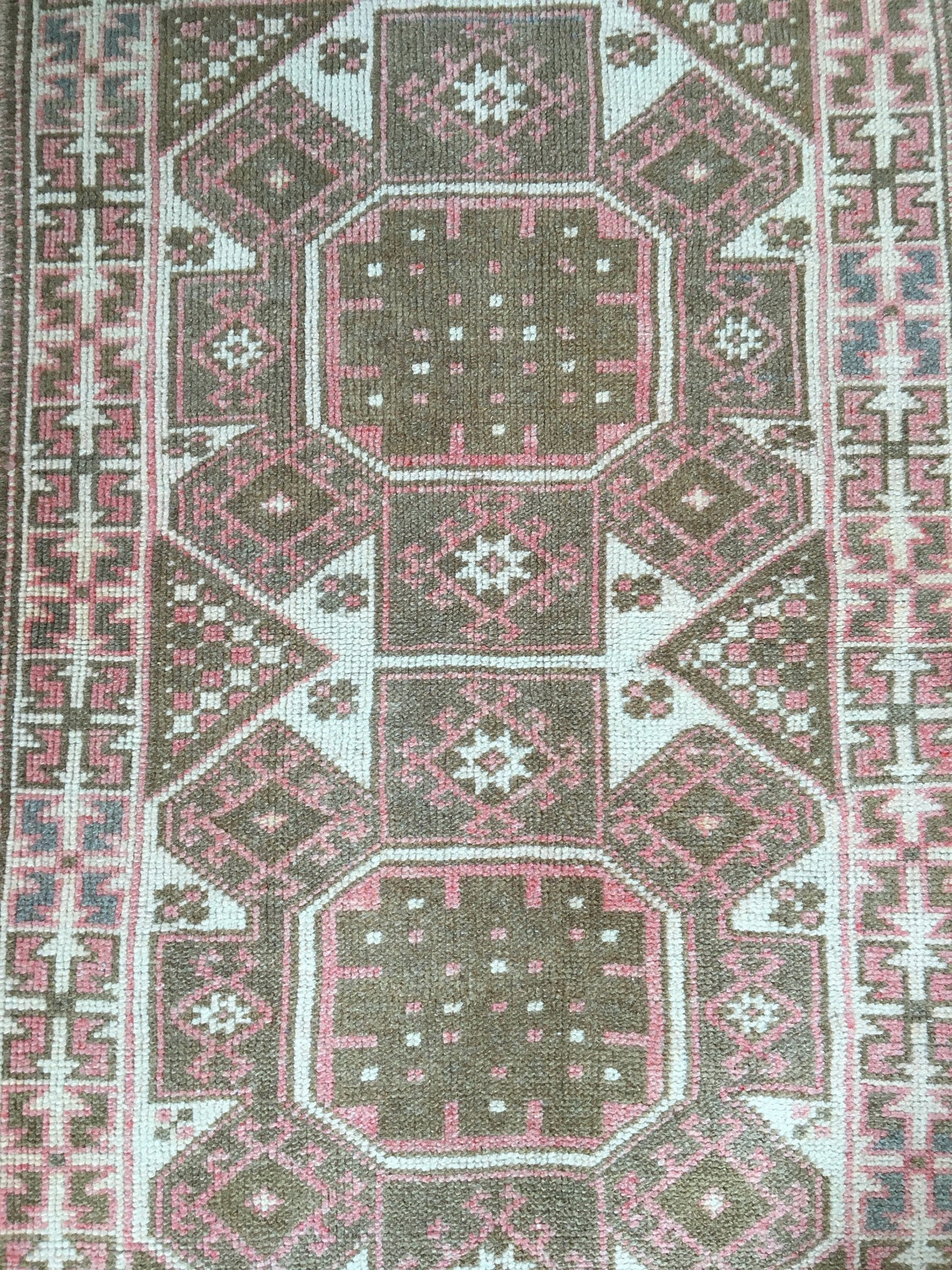 3x4 feet turkish area rug, anatolian handmade wool rug, vintage oushak natural large rug, living room floor large rug,bedroom wool brown rug