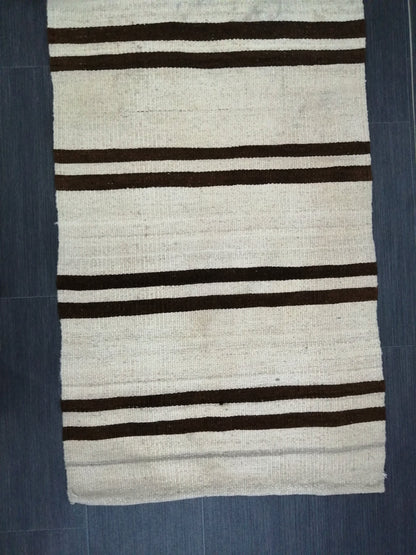 2.3 X 9 Neutral Runner Rugs, Hand Made Rug, Neutral Oushak Rug, Rustic Rug, Rug Runner,Farmhouse Rug, Vintage Rug, Wool rug