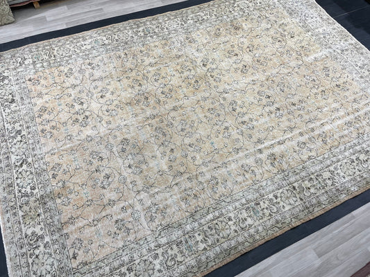 Large Vintage RUG 8.8 x 12.6 TURKISH Oushak Rug Distressed Persian Rug Wool Hand Knotted Rug 9x13 Handmade Rug Vintage ANATOLIA Rug