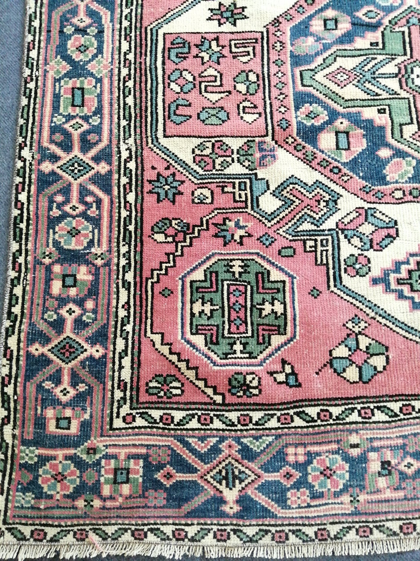 Turkish Rug Oushak 4.4 x 7.7 Rug, Oushak Rugs, Wool Oushak Rug, Oushak Runner Rugs, Runner Rug, Vintage Rug, Hand Made Rug