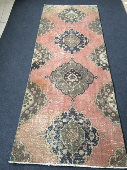 8.6 x 3.3 Oushak Runner Rug Turkish Runner Rug Vintage Runner Rug Hallway Runner Rug Kitchen Runner Rug Wool Runner Rug Wool Oushak Runner