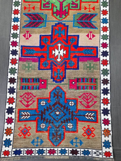 2.8 x 11 Oriental Runner Rug Rug Vintage Runner Rug Hallway Runner Rug Kitchen Runner Rug Wool Runner Persian Runner Rug Kurdish Runner Rug