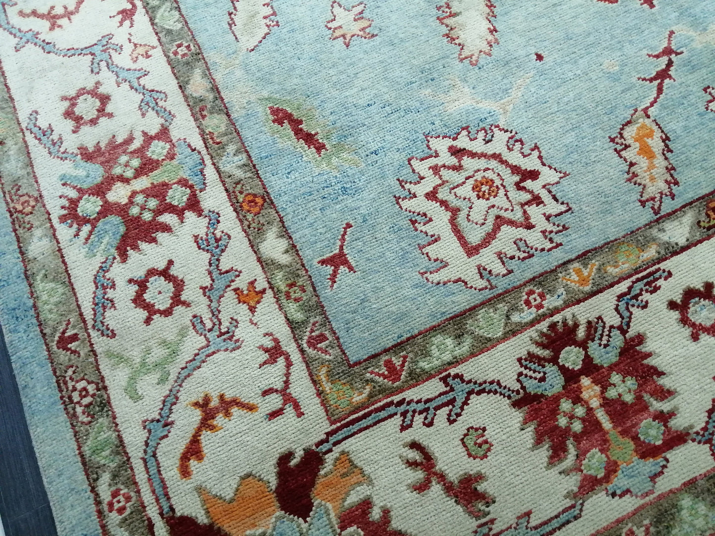 9.3 x 12.8 OUSHAK RUG, TURKISH Oushak Rug Vintage Oushak  Rug, Rug, Wool Oushak Rug Hand Made Rugs, Made In Turkey Hand Knotted Rug 9x13 ft