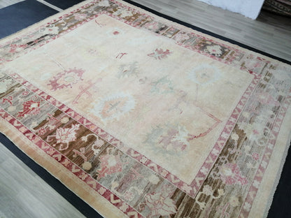 Vintage OUSHAK RUG, 11.6 x 9.3 ft TURKISH Oushak Rug, Vintage Oushak Rug Wool Oushak Rug Hand Made Rugs, Authentic Oushak Rug