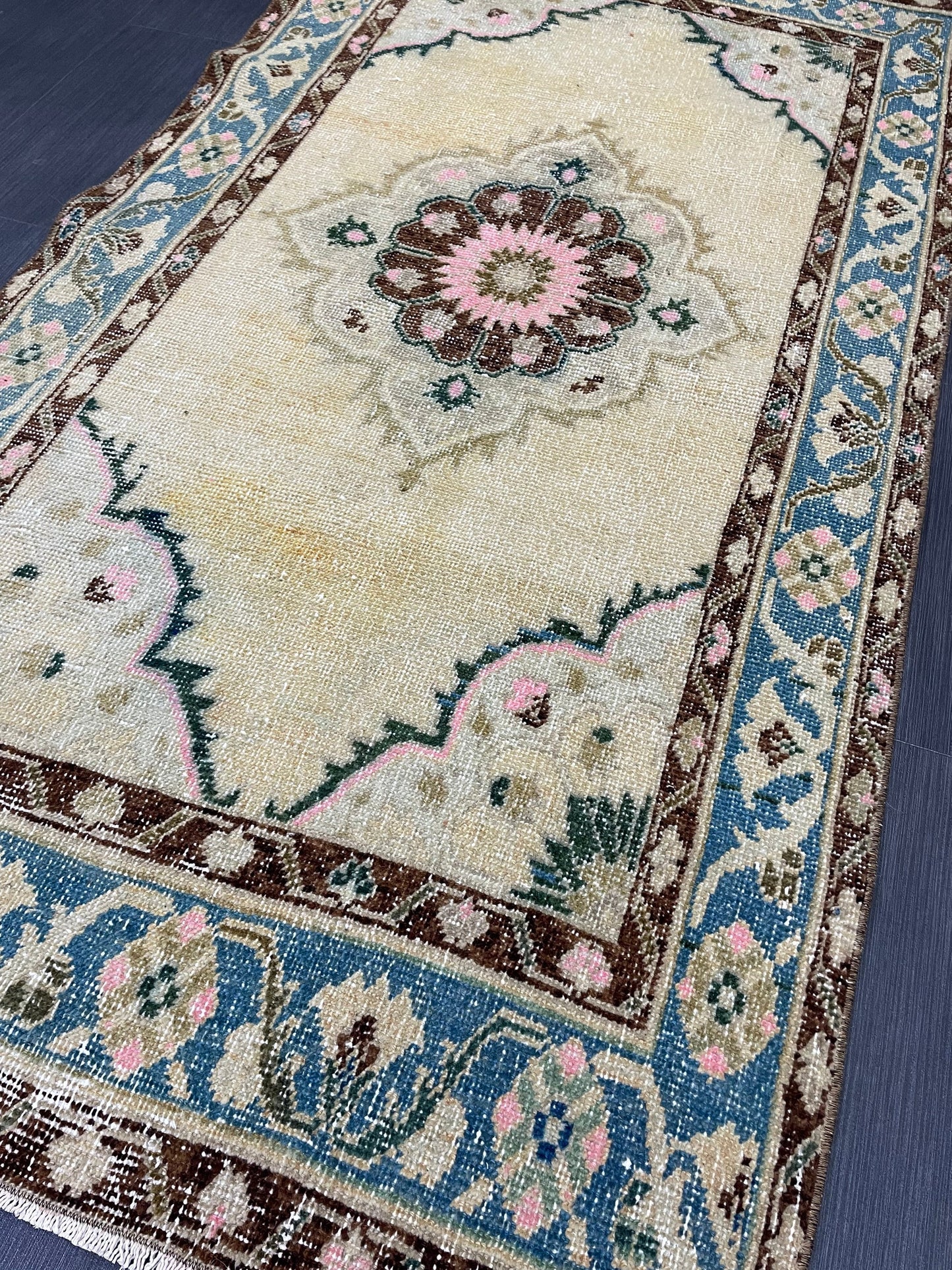 Handmade Oushak 3.5 x 6.7 Rug Handmade Rug Turkish Rug Hand Knotted Rug Muted Turkish Rug, Farmhouse Rug, Vintage Rug, Wool rug