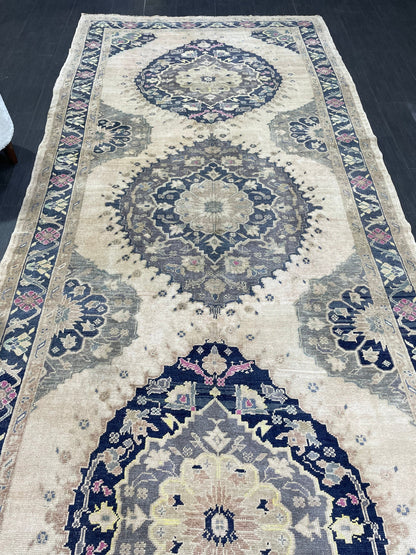 Vintage Oushak 5 x 11 Rug Wool Hand Knotted Rug Handmade Rug Antique Rug Old Rug Authentic Oushak Rug Fun Rug one of a kind rug