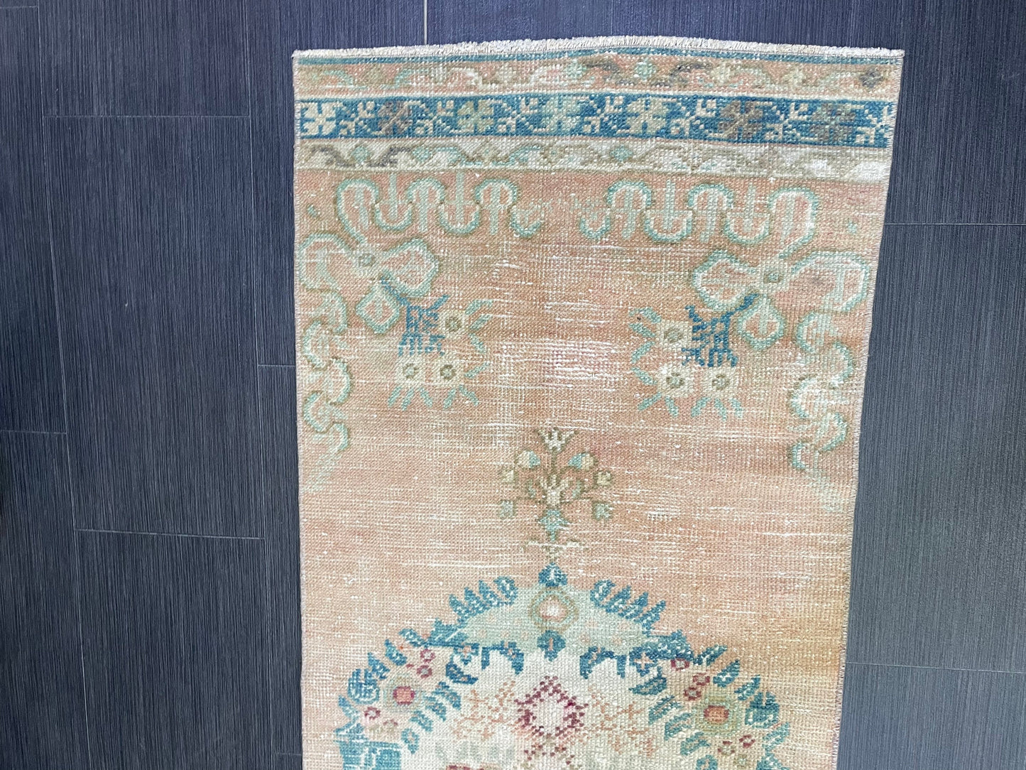 VINTAGE Runner Rug, Turkish Runner 2.2 x 6.9 Rug, Handmade Runner Rug, Hallway Runner Rug,Turkish Rug Runner Wool Runner Rug Wool Oushak Rug