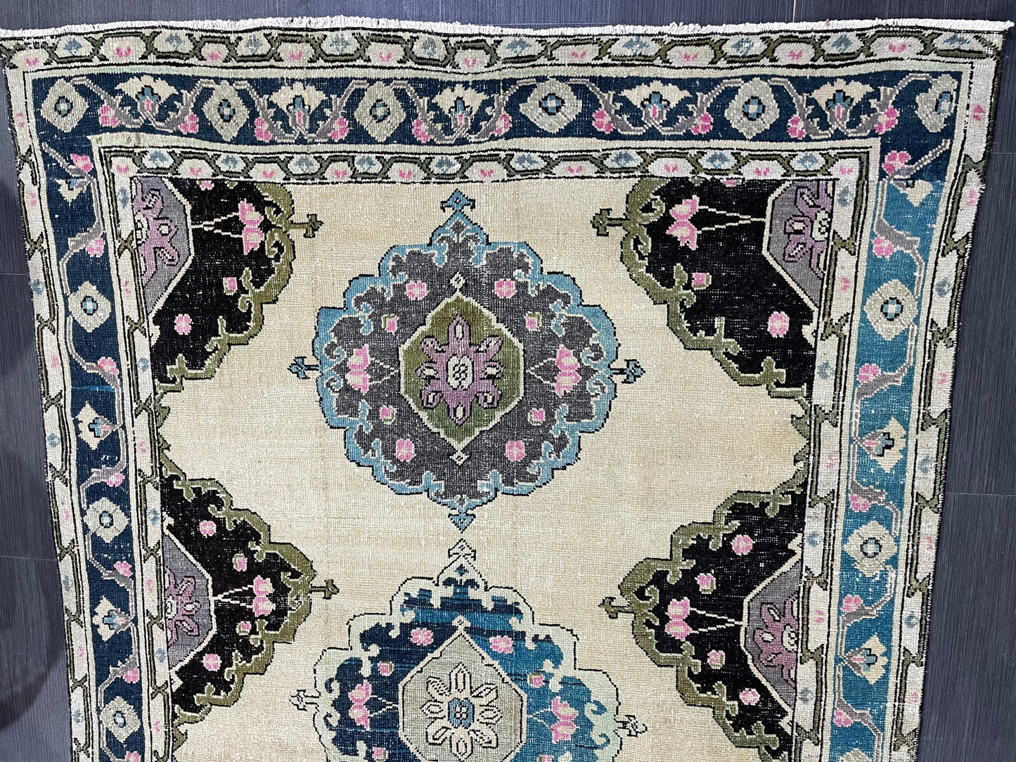 Antique Rug, TURKISH RUG, VINTAGE Rug, Living Room4.9 x 7.9 Rug, Oushak Rug, Handmade Rug, Earth Tones rug, Persian Rug, farmhouse rug