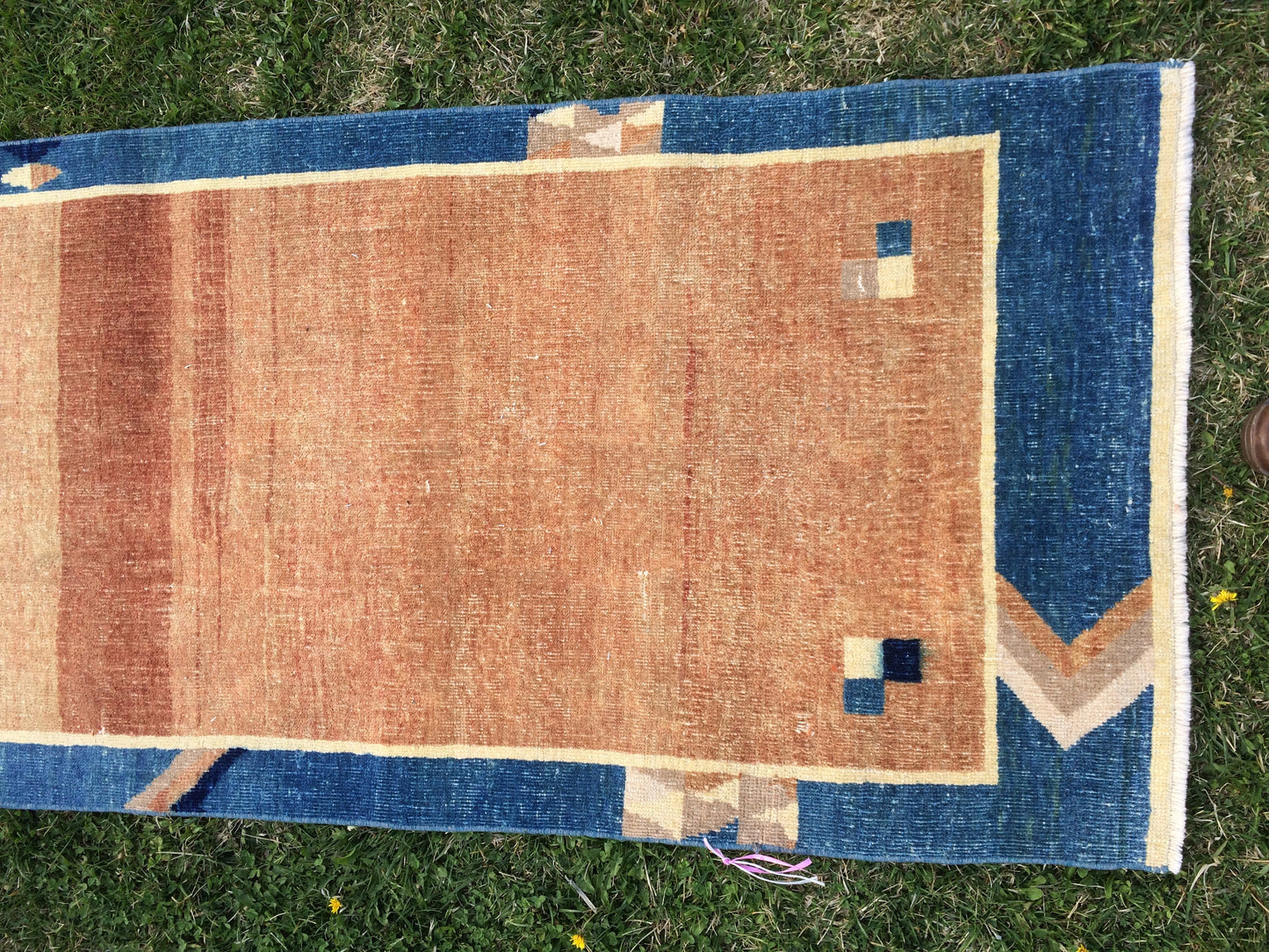 Oushak Runner Vintage RUNNER RUG Turkish Runner Rug, Bohemian Rug, Oushak Runner Rug, Earth Tone Runner Rug Wool Runner Hand Made Runner