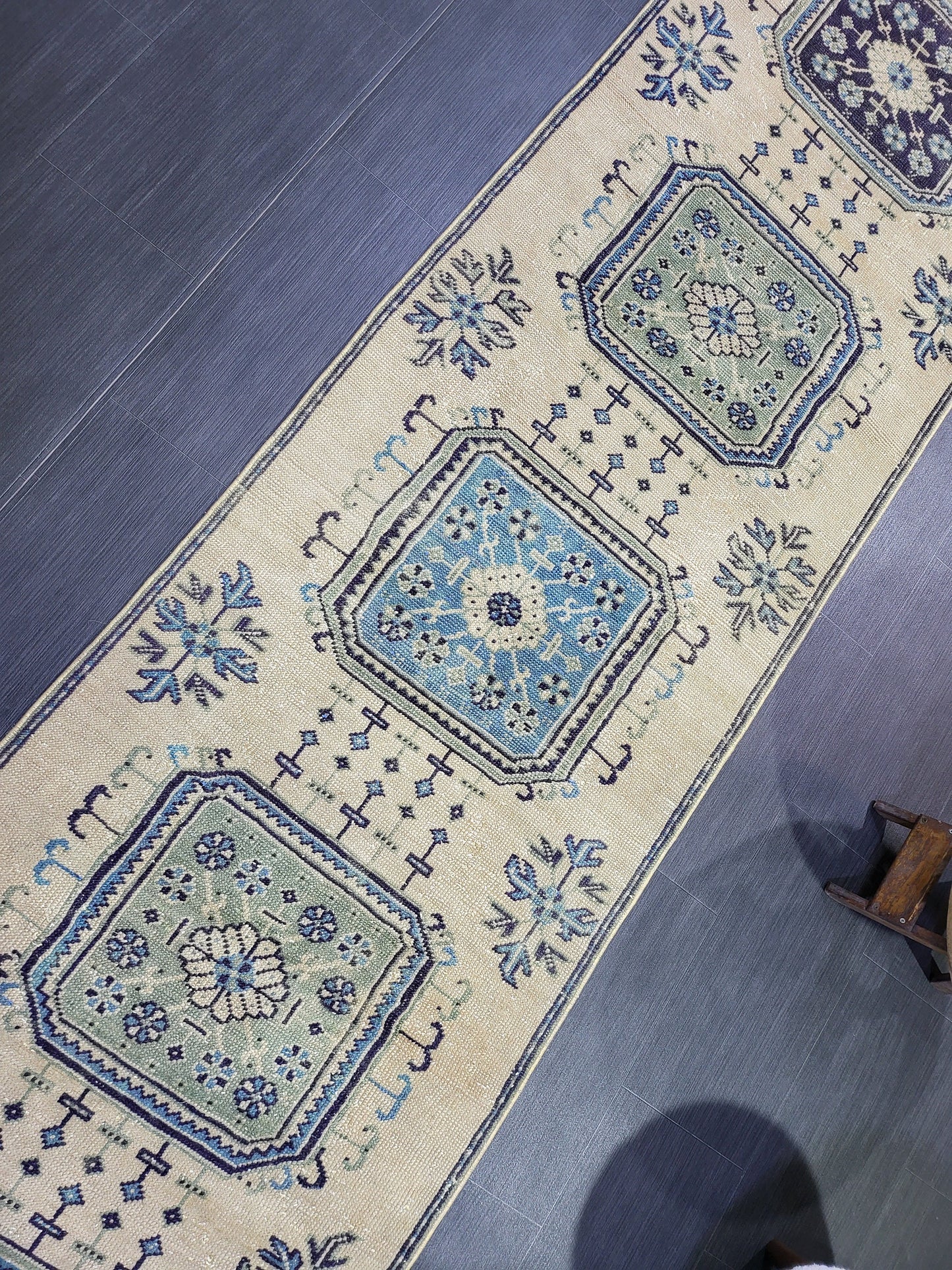 Oushak Runner Rug, Turkish 2.9 x 11.3  Runner Rug, Vintage Runner Rug, Hallway Runner Rug, Kitchen Runner Rug, Handknotted Wool Runner Rug