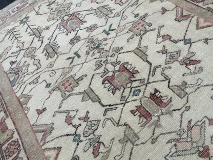 4 X 5 OUSHAK RUG Wool TURKISH Oushak Rug Vintage Oushak Runner Rug Vintage Hand Made Rugs Vintage Turkish Rug