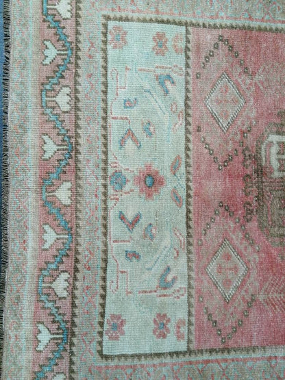 TURKISH Rug Vintage Rug 3.9 x 8.2 Vintage Rug Wool Oushak Rug Hand Made Rug 4x8 Oriental Rug Turkish Rug