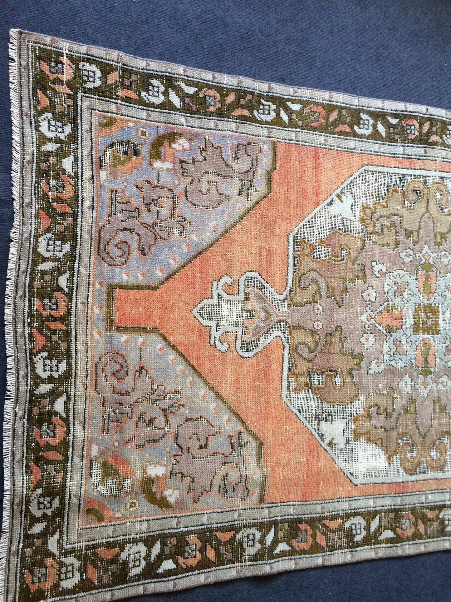 OUSHAK RUG TURKISH Oushak Rug Vintage Oushak Runner Rug Vintage Runner Rug Wool Oushak Rug Hand Made Rugs Vintage Turkish Rug