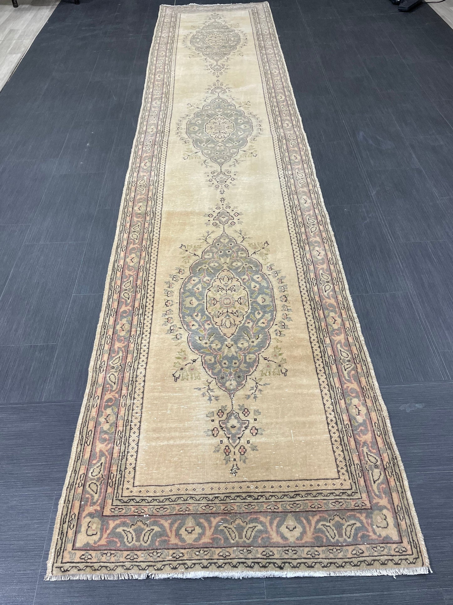 Vintage Persian Runner Rug 2.8 x 13 Fine Knotted Handmade Runner Rug Turkish Runner Rug Vintage Runner Rug Hallway Runner Kitchen Runner Rug