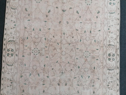 5 x 9.5 Oushak turkish rug, large vintage rug, Distressed rug