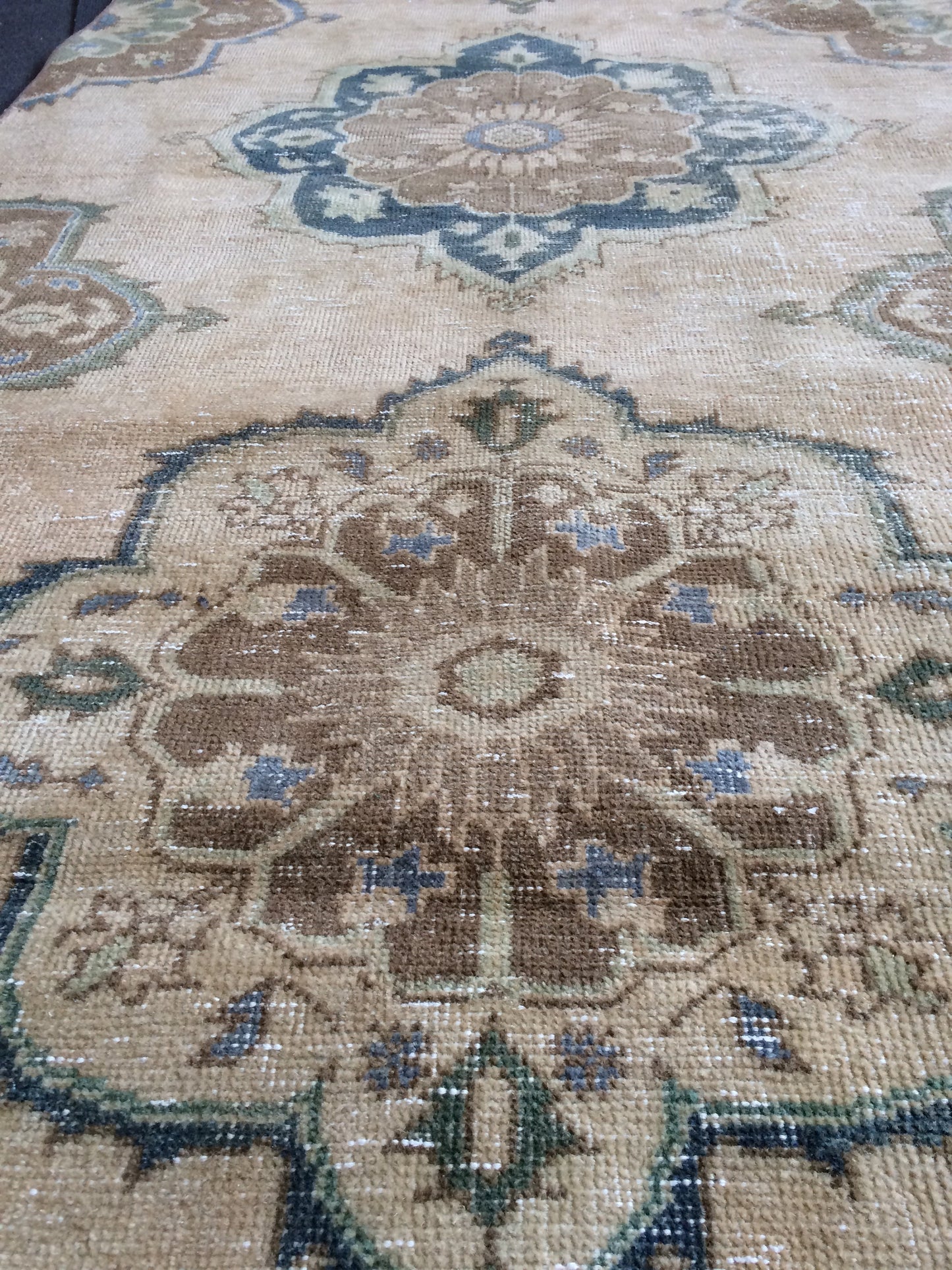 9 x 3 Oushak Runner Rug Turkish Runner Rug Vintage Runner Rug