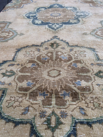 9 x 3 Oushak Runner Rug Turkish Runner Rug Vintage Runner Rug