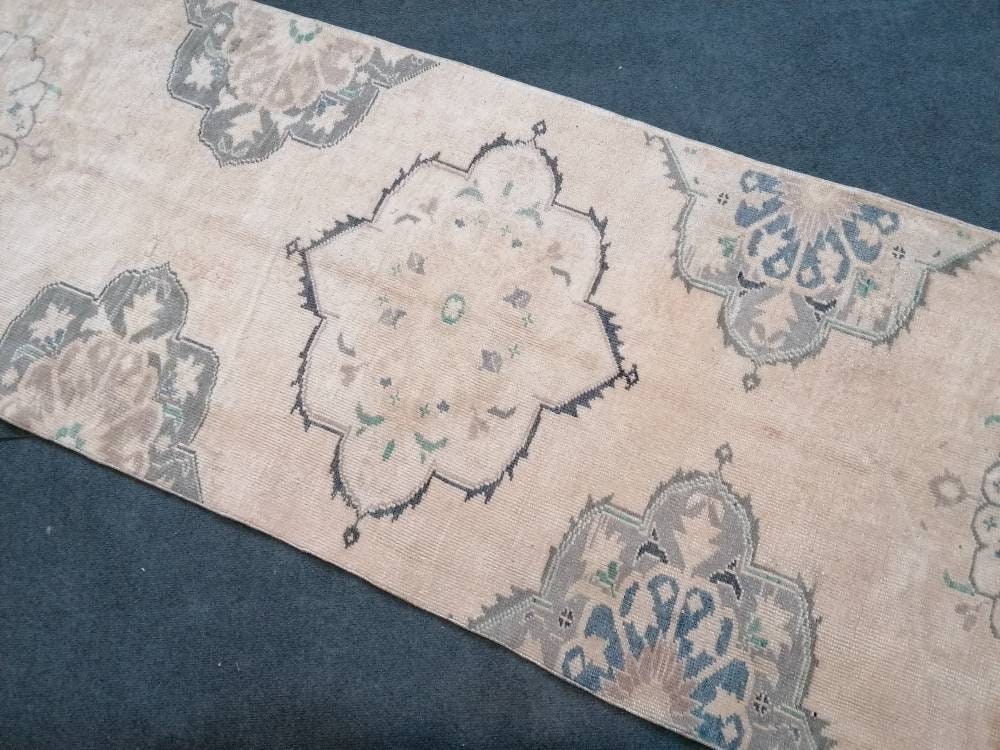Vintage runner, oushak wool runner 2'10x11'3 hallway  runner, turkish runner rug, entery runner, kitchen runner