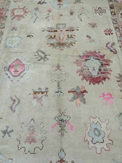 Vintage OUSHAK RUG 12 x 9 TURKISH Oushak Rug Modern Oushak Rug Vintage Rug Wool Oushak Rug Hand Made Rugs Vintage Turkish Rug