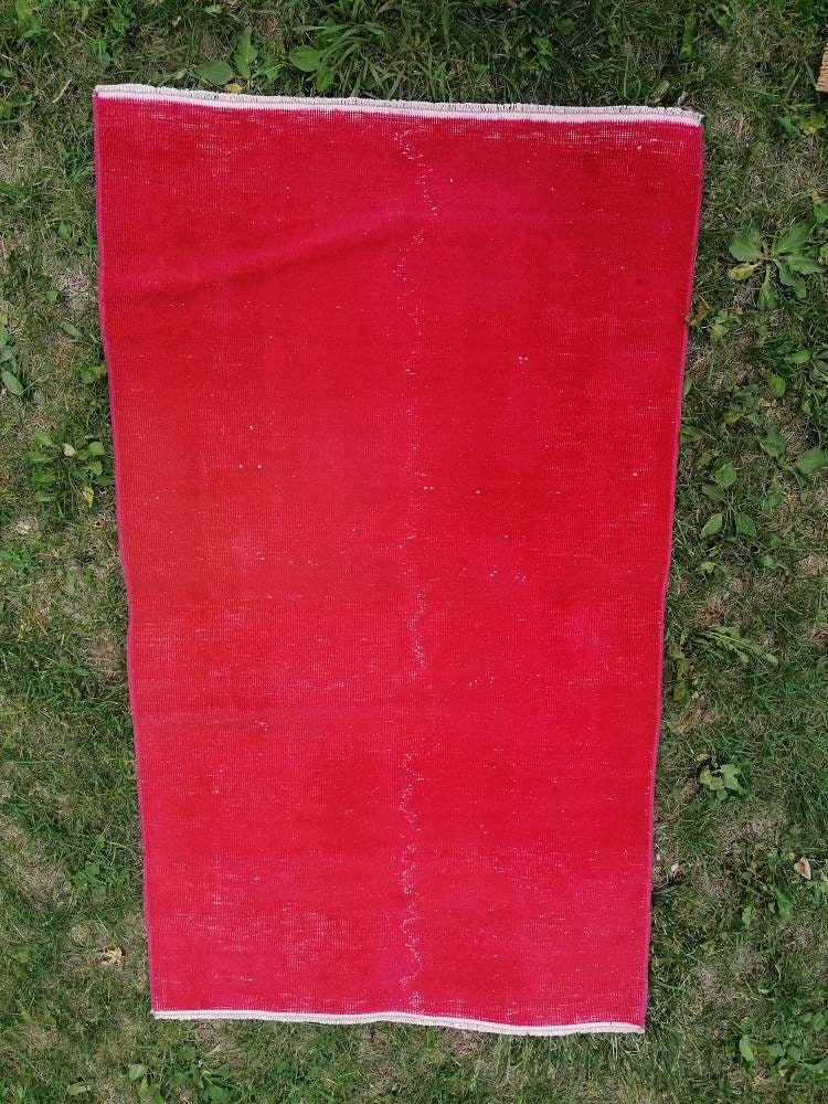 Turkısh rug 2'4x4 handmade wool rug,