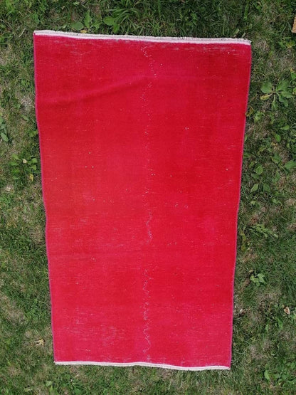 Turkısh rug 2'4x4 handmade wool rug,