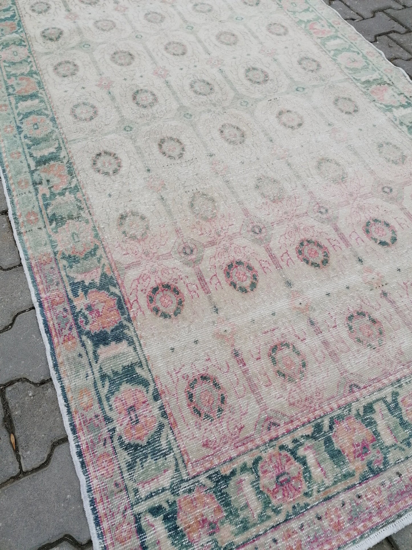 4'7x7 vintage rustic rug, large oushak rug, area rug,
