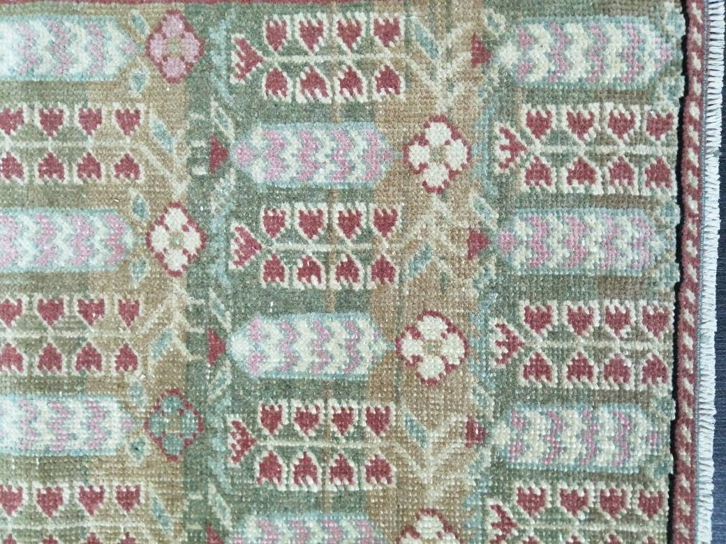 Fabulous Flooring Rugs, Hand Made Rug, 4 x 5.6 Oushak Rug, Pink Rug, Bohemian Rug, Turkish Rug, Farmhouse Rug, Vintage Rug