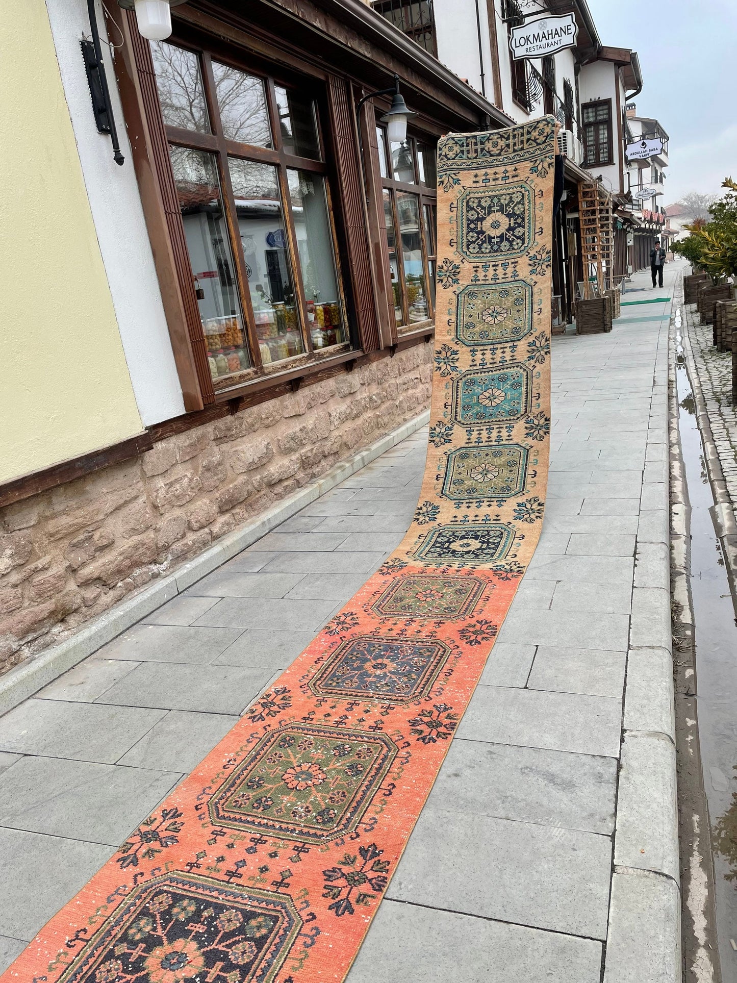 Vintage Staircase Runner Rug 2.3 x 27 ft Extra Long TURKISH Runner Rug Vintage Runner Rug Distressed Runner Rug  Runner Hand Knotted Runner