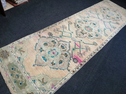 10.8 x 3 Oushak Runner Rug Turkish Runner Rug Vintage Runner Rug Hallway Runner Rug Kitchen Runner Rug Oriental Runner Rug Wool Oushak Rug