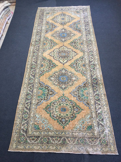 12.3 x 4.8 Large Area Rug Vintage Rug  Oushak Rug Turkish Rug Oriental Runner Carpet Persian Runner Rug 4.8x12.3 Runner