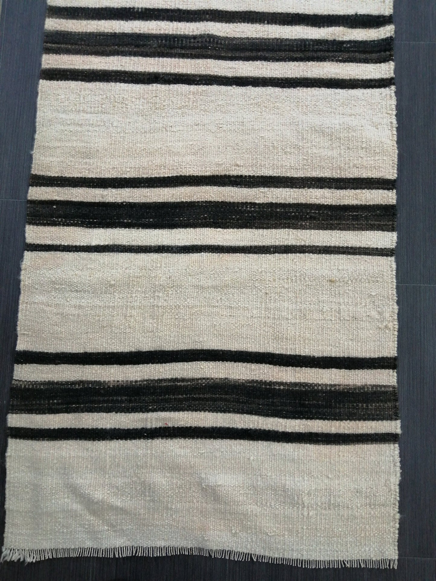 2.3 X 11 Neutral Runner Rug Turkish Flatwoven Runner Rug Vintage Runner Rug Hallway Runner Rug Kitchen Runner Rug Stripe Wool Runner