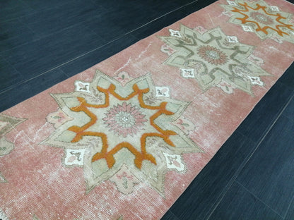 Vintage Oushak Runner Rug 8.2 x 2.3 Vintage Runner Rug Hallway Runner Rug Kitchen Runner Rug Wool Runner Rug Wool Oushak Rug