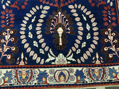 Oriental RUG 6.9 x 10.8 Oushak Rug  Blue Persian Rug Navy Vintage Rug Fine Oushak Rugs Antique Turkish Rug Muted Turkish room Rug 7x11 rug