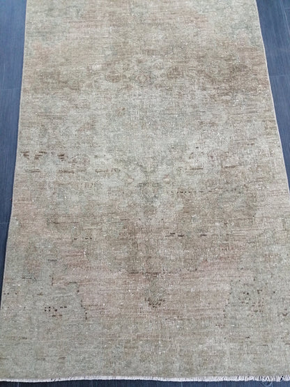 Muted Oushak Runner 13 x 2.9 Turkish Runner Rug Muted Vintage Runner Rug Hallway Runner Rug Kitchen Runner  Wool Runner Rug Wool Oushak Rug