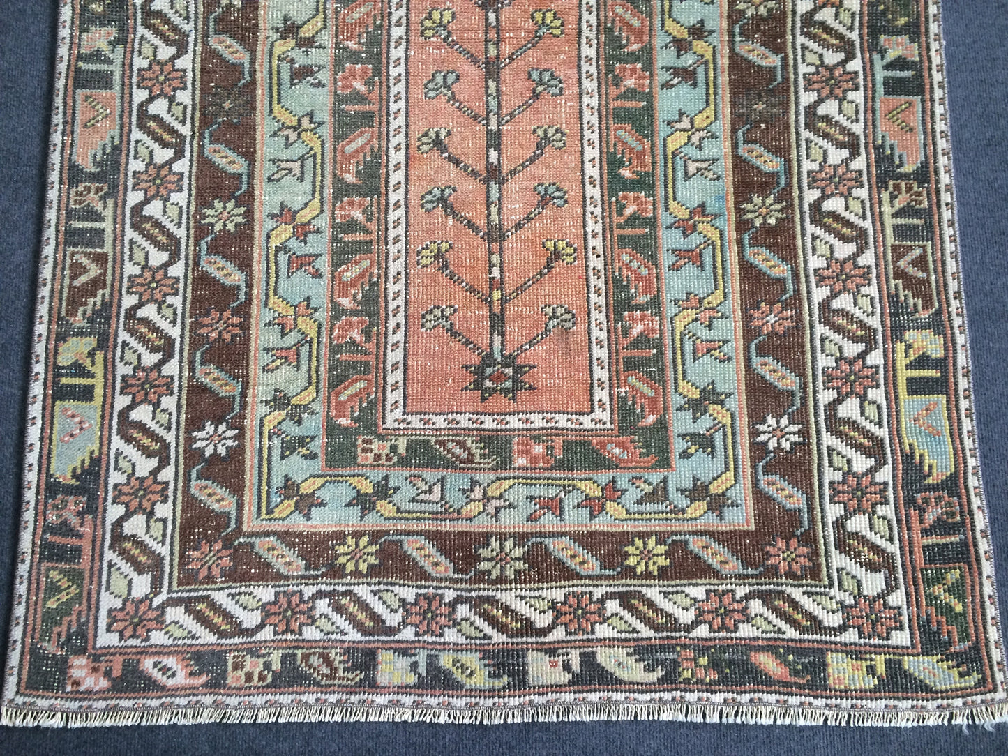 Persian RUG TURKISH Oushak Rug Vintage  Rug Oushak  Rugs  Vintage Runner Rug Wool Oushak Rug Hand Made Rugs Vintage Turkish Rug