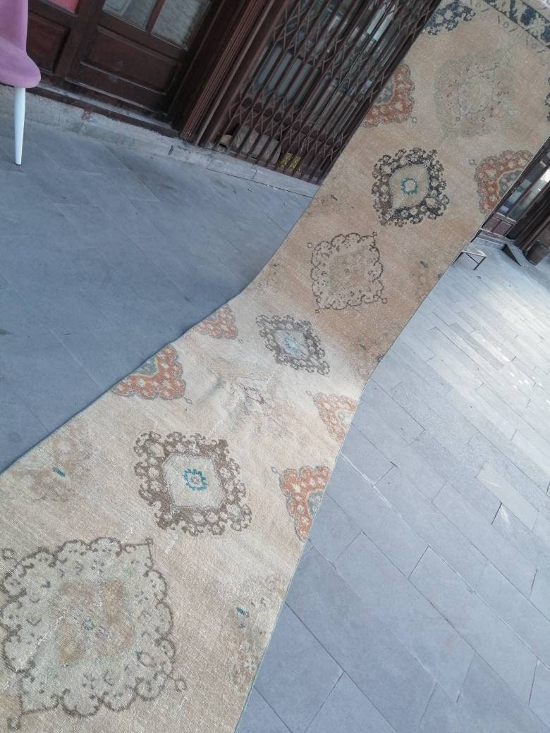 XL Turkish Runner Rug Long Vintage Runner Rug 2.9 x 20 Vintage Stairs Runner Rug Extra Long Oriental Runner Carpet XL Antique Persian Runner